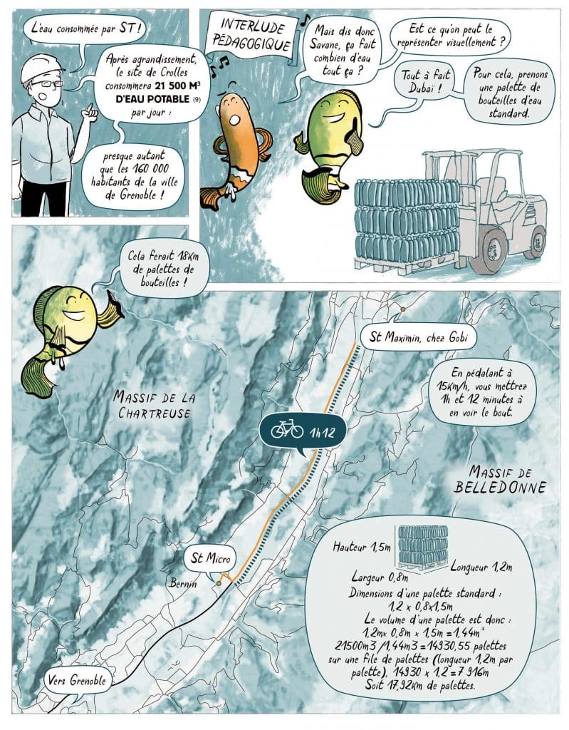 Extraits de la bande dessinée "Toujours puce, les macrodégâts de la microélectronique"