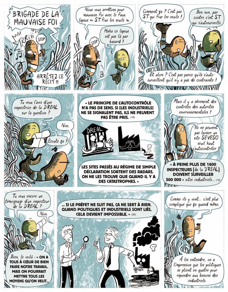 Extraits de la bande dessinée "Toujours puce, les macrodégâts de la microélectronique"